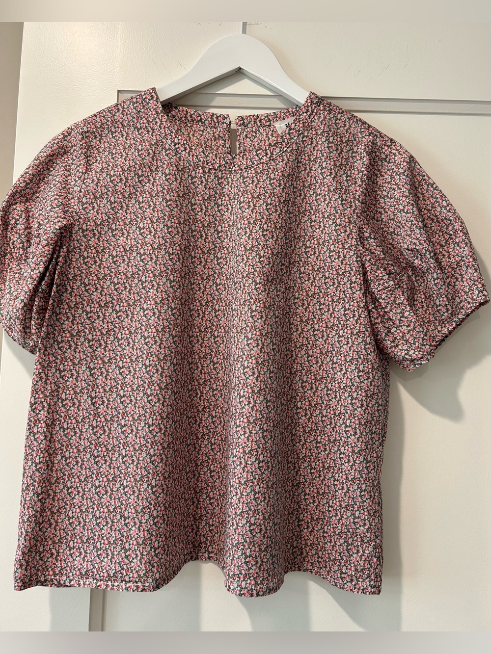 dRA Los Angeles for Anthropologie  Prairie Floral Bubble Sleeve Top Size M